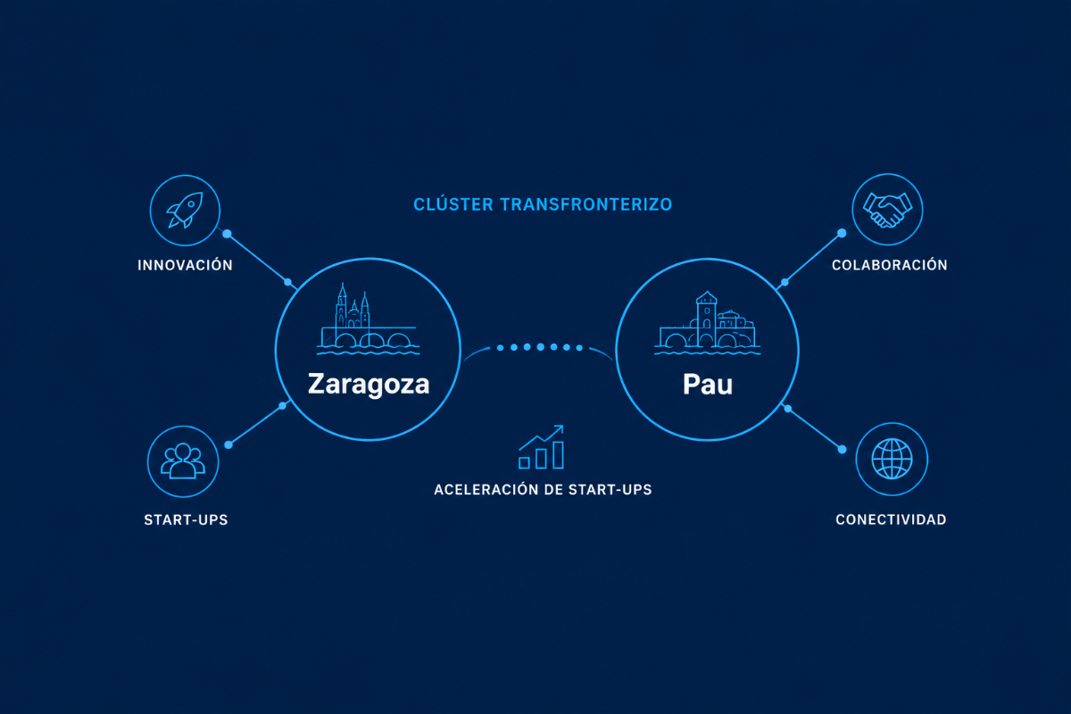 Clúster transfronterizo de innovación logística Zaragoza–Pau: innovación, start-ups, colaboración y conectividad